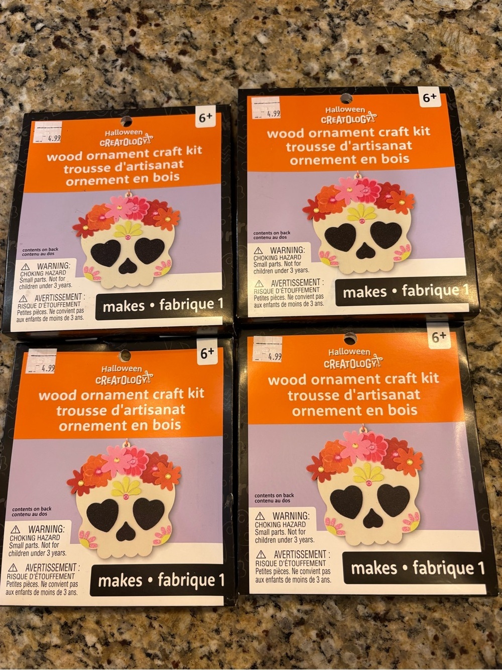 💀Wood Ornament Craft Kit — Floral Skull Bundle
